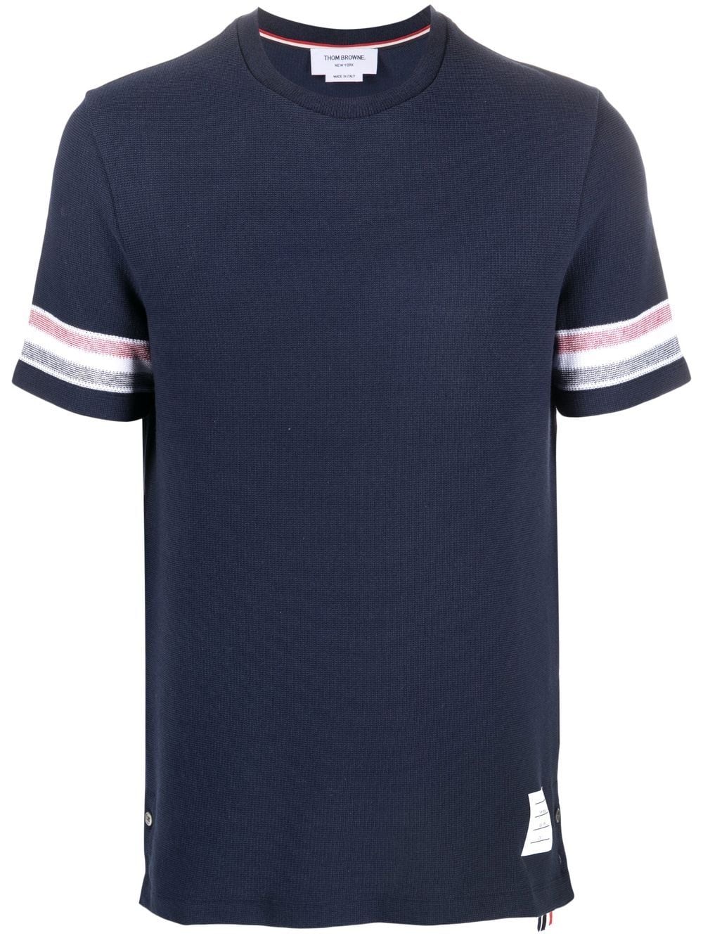 Thom Browne tri-colour striped knit T-shirt - Blue von Thom Browne