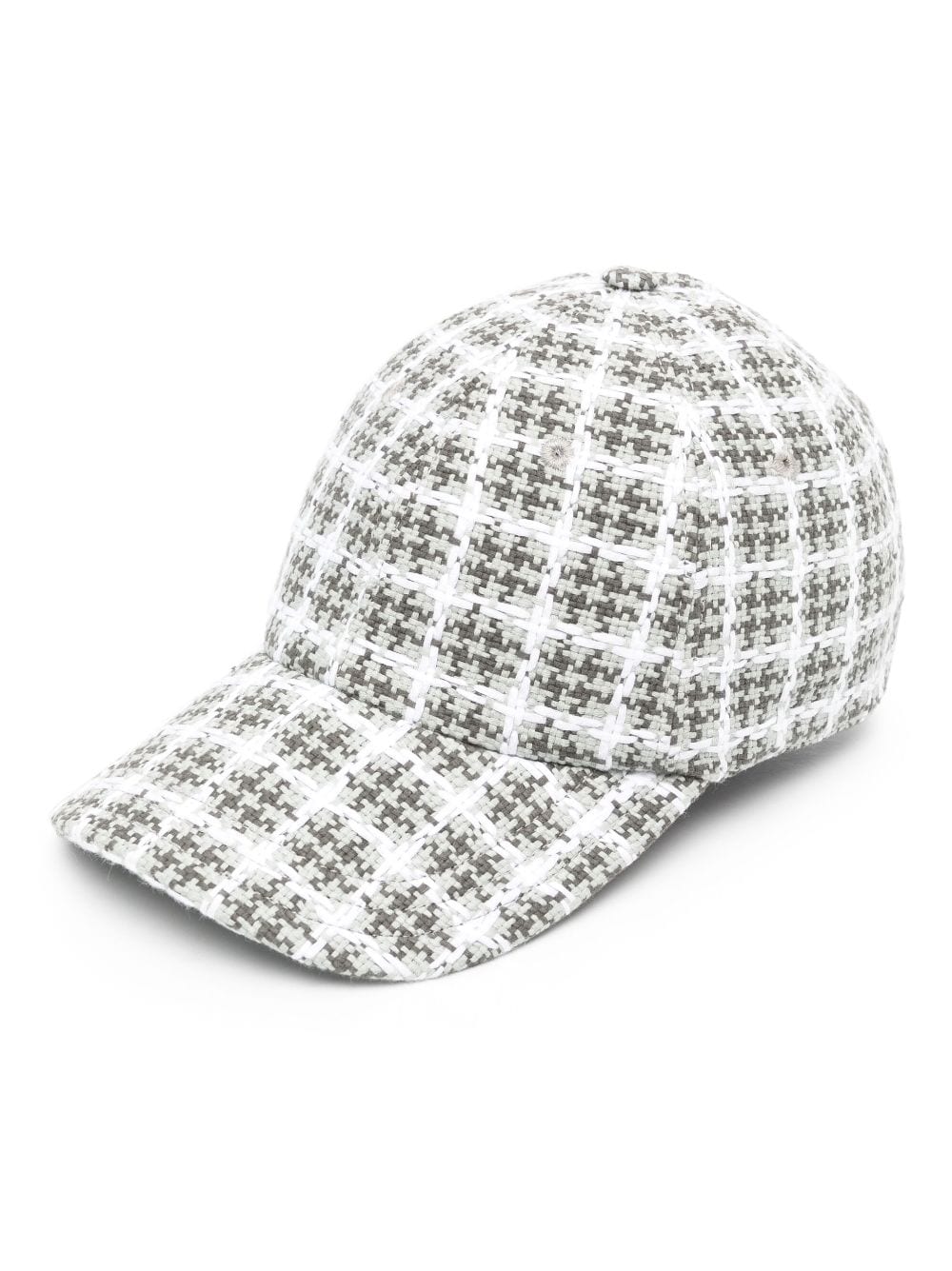 Thom Browne tweed check cap - Grey von Thom Browne