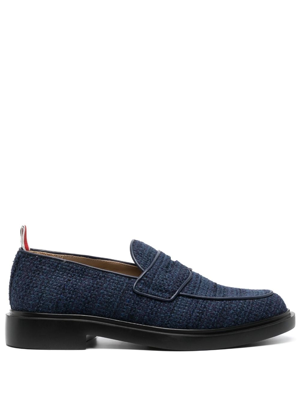 Thom Browne tweed penny loafers - Blue von Thom Browne