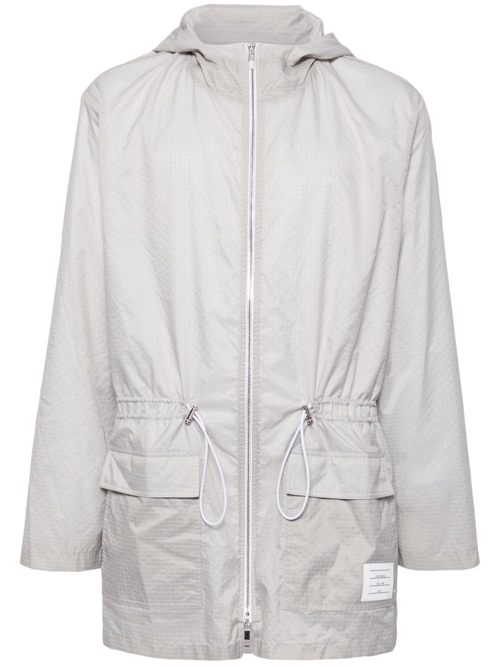 Thom Browne zip-up hooded jacket - Grey von Thom Browne