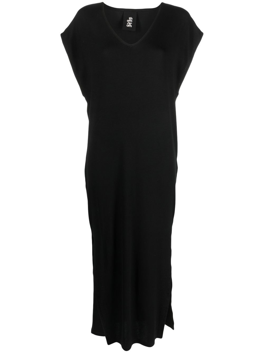 Thom Krom V-neck midi dress - Black von Thom Krom