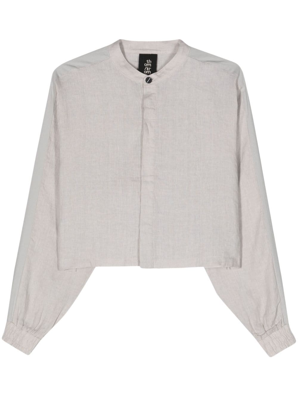 Thom Krom cropped linen shirt - Grey von Thom Krom