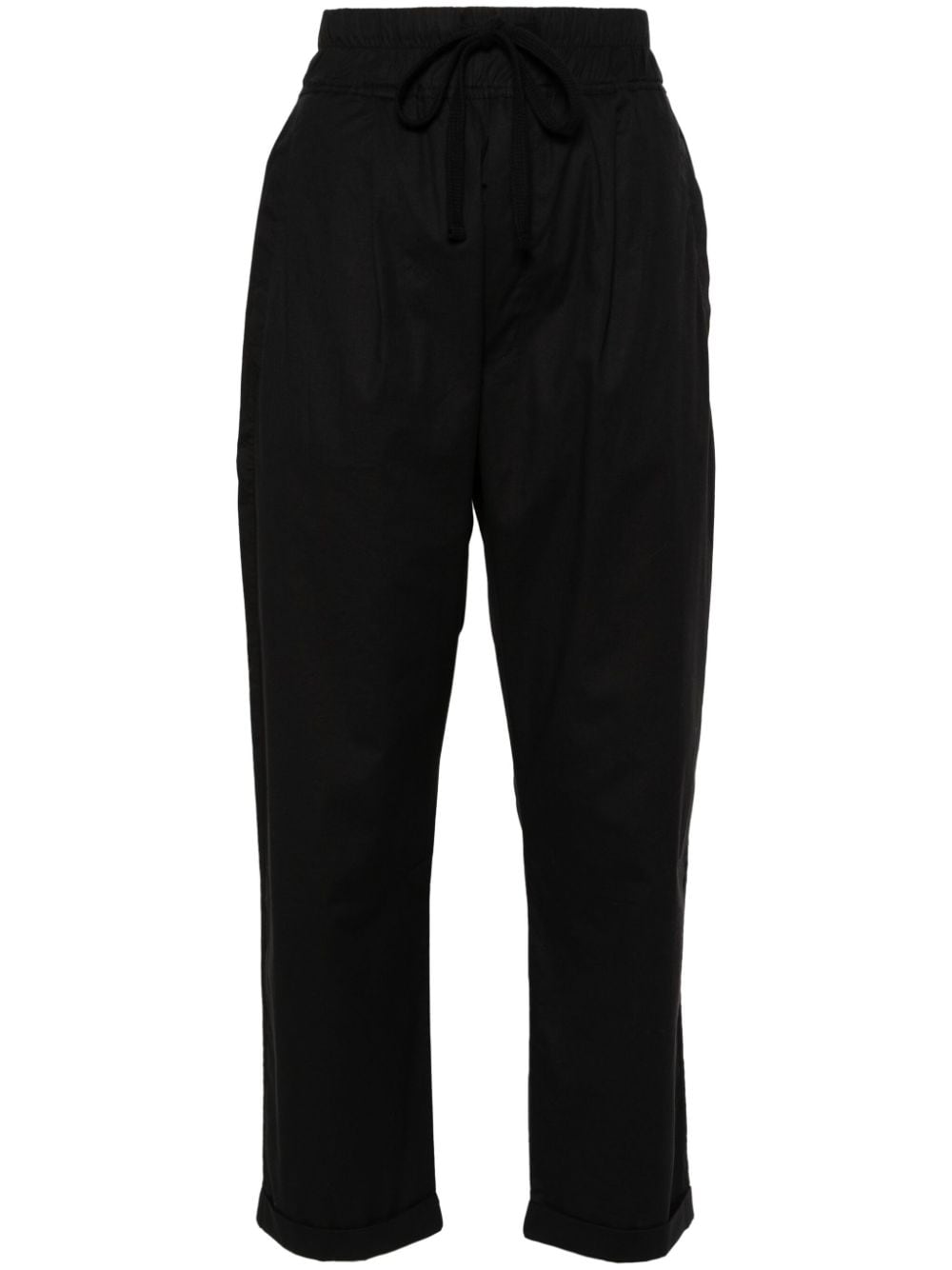 Thom Krom drop-crotch straight-leg cropped trousers - Black von Thom Krom