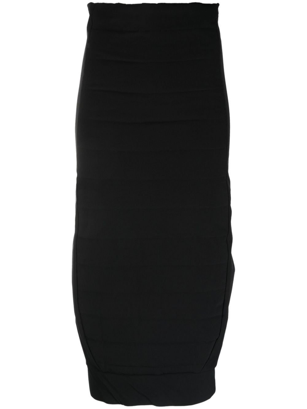 Thom Krom padded zip-up midi skirt - Black von Thom Krom