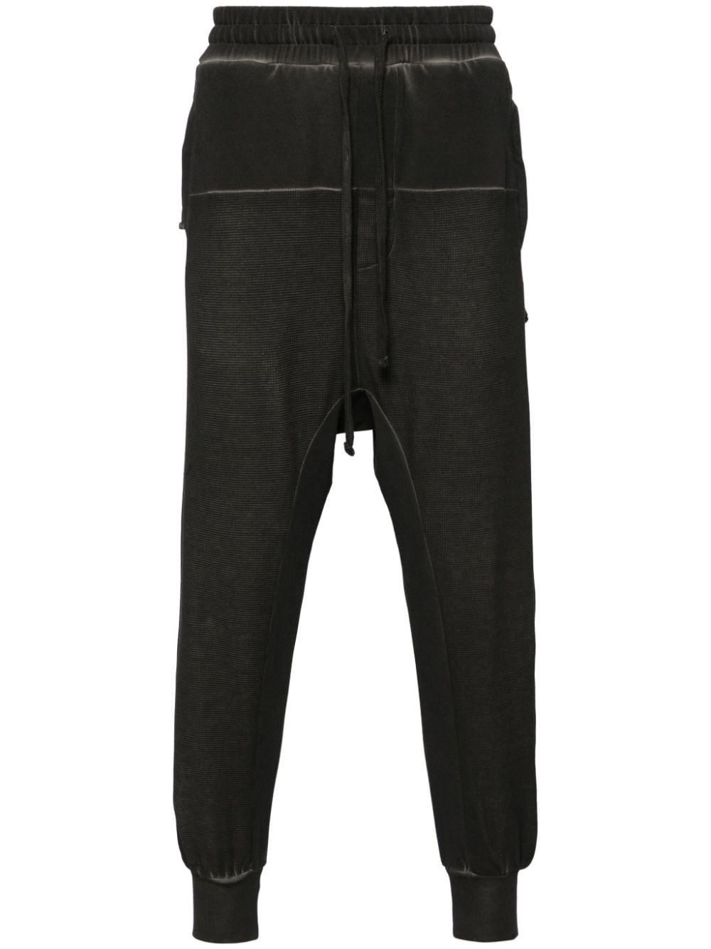 Thom Krom ribbed-panel drop-crotch trousers - Black von Thom Krom