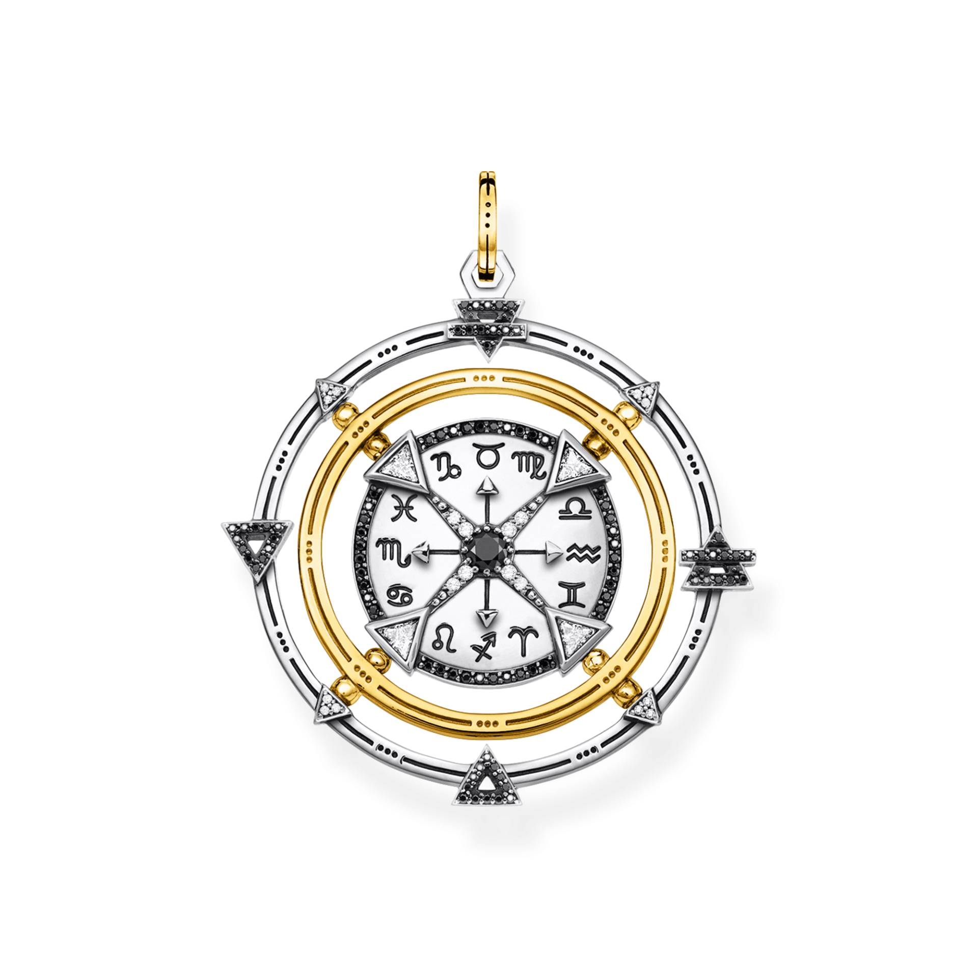 Thomas Sabo Anhänger Amulett Elements of Nature schwarz-gold mehrfarbig PE906-849-7 von Thomas Sabo