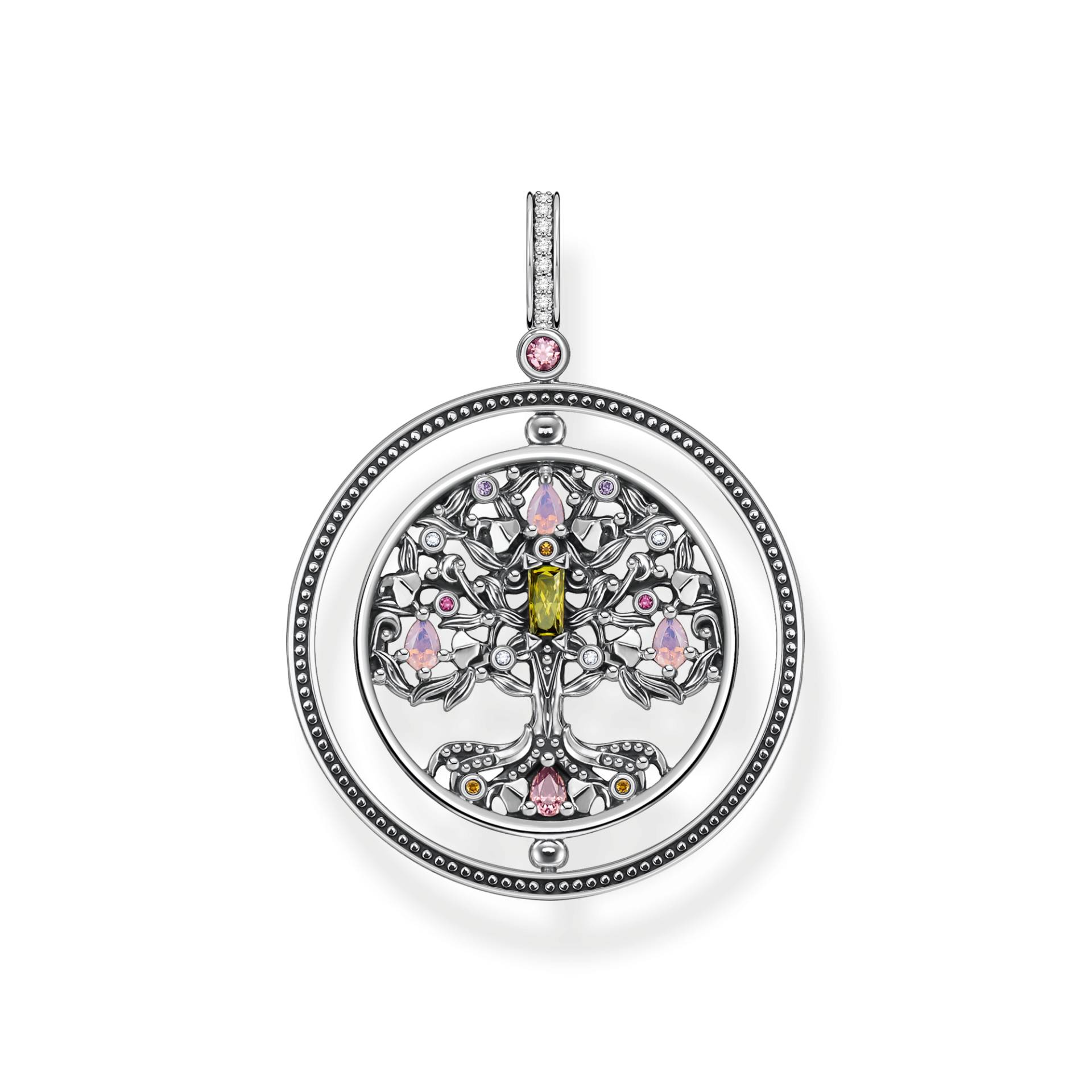 Thomas Sabo Anhänger Baum der Liebe silber farbige Steine mehrfarbig PE920-318-7 von Thomas Sabo