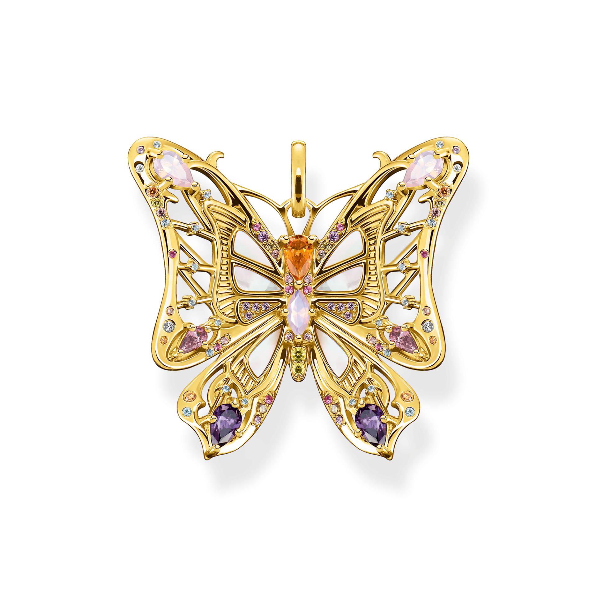 Thomas Sabo Anhänger Schmetterling farbige Steine silber-gold mehrfarbig PE916-996-7 von Thomas Sabo