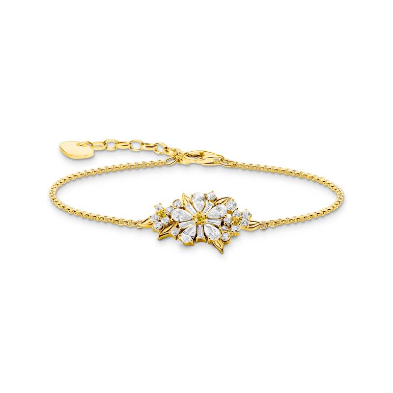 Thomas Sabo Armband Blume Lovely Daisy mit Steinen vergoldet gelb A2201-414-4-L19V von Thomas Sabo