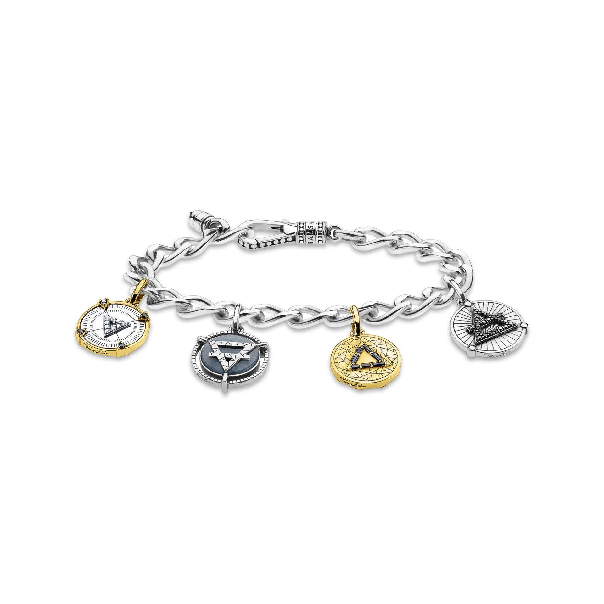 Thomas Sabo Armband Elements of Nature gold-silber mehrfarbig A2008-849-7-L19,5 von Thomas Sabo