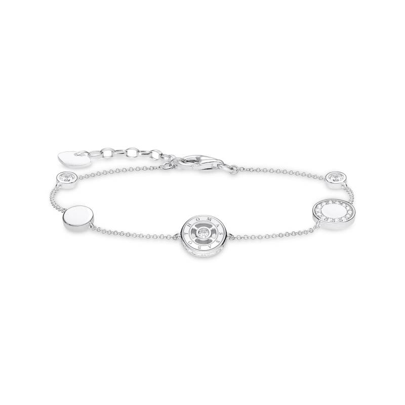 Thomas Sabo Armband Kreise mit weißen Steinen Silber weiß A1880-051-14-L19V von Thomas Sabo