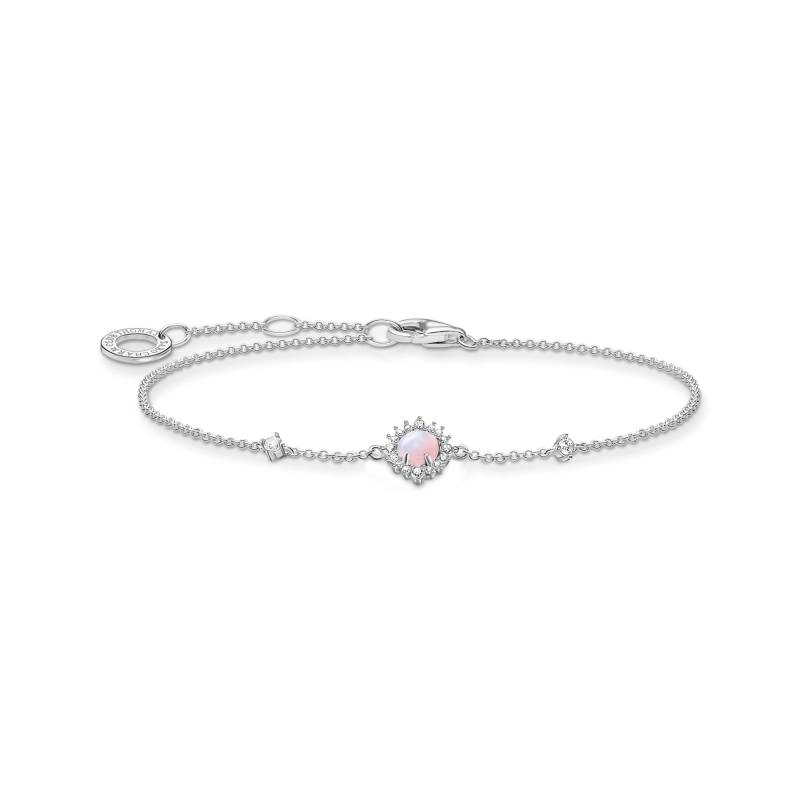 Thomas Sabo Armband Vintage opalfarbener Stein rosa schimmernd mehrfarbig A2023-166-7-L19V von Thomas Sabo