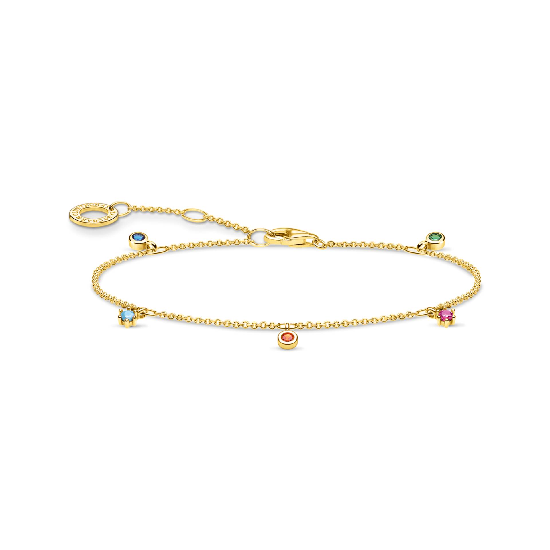 Thomas Sabo Armband farbige Steine gold mehrfarbig A1998-488-7-L19V von Thomas Sabo