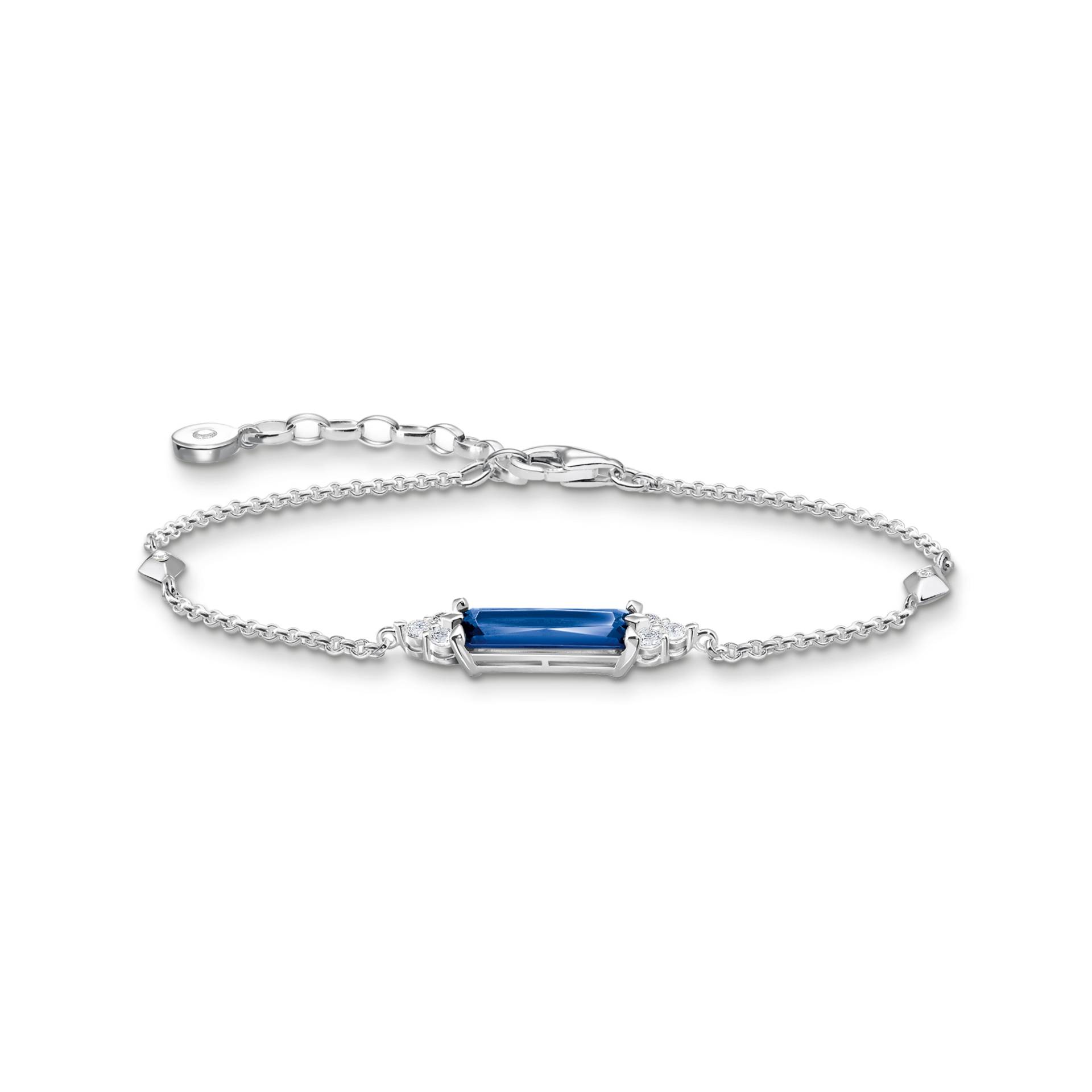 Thomas Sabo Armband mit blauen und weißen Steinen Silber blau A2018-166-1-L19V von Thomas Sabo