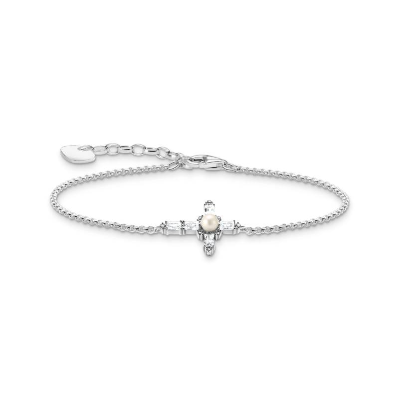 Thomas Sabo Armband mit weißem Kreuz Cross Romance Silber weiß A2173-167-14-L19V von Thomas Sabo