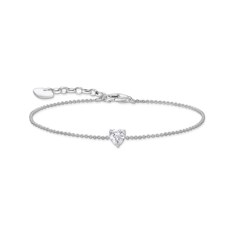 Thomas Sabo Armband mit weißem Zirkonia-Herz Silber weiß A2157-051-14-L19V von Thomas Sabo