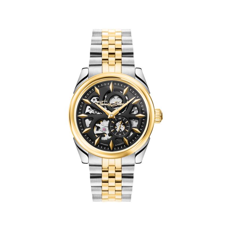 Thomas Sabo Automatikuhr mit 41 mm und schwarzem Zifferblatt im Bicolour-Look schwarz WA0410-291-203-41 MM von Thomas Sabo