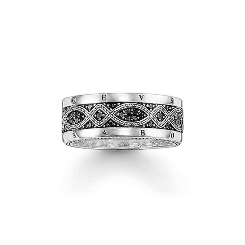 Thomas Sabo Bandring Love Knot schwarz TR2006-051-11-58 von Thomas Sabo