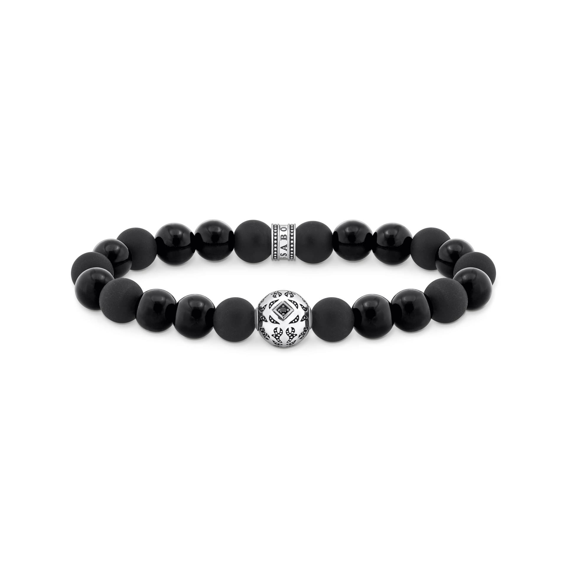 Thomas Sabo Beads-Armband aus Obsidian Silber geschwärzt schwarz A2145-705-11-L16 von Thomas Sabo