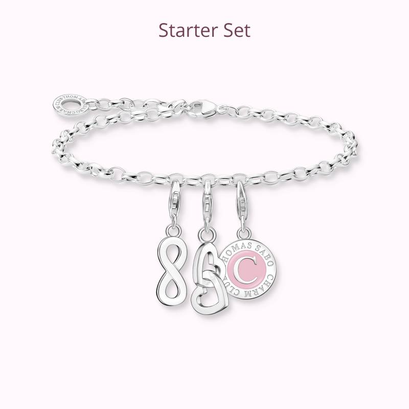 Thomas Sabo CHARMISTA Starter Set ewige Liebe Silber silberfarben SET0621-007-21-L18,5 von Thomas Sabo