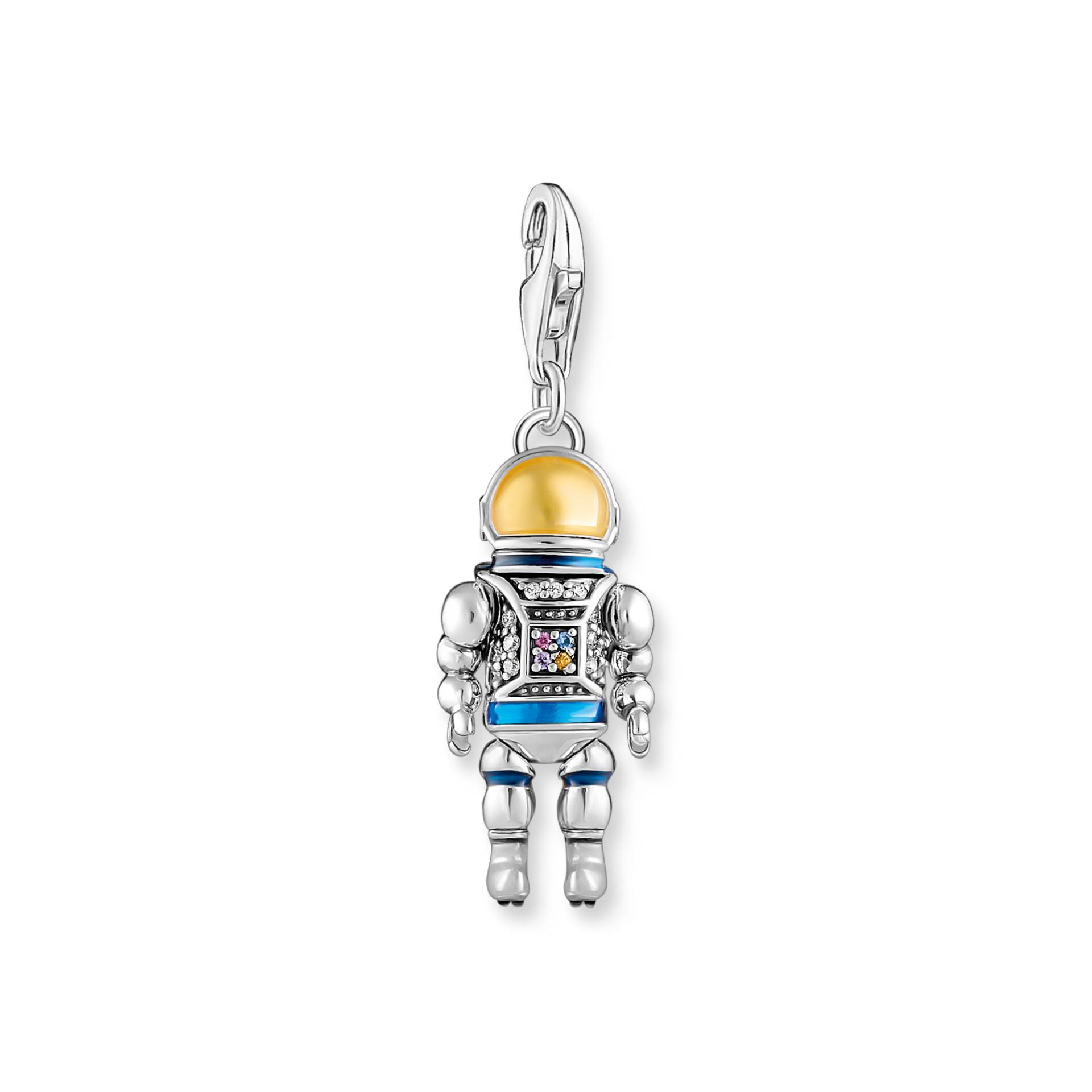 Thomas Sabo Charm-Anhänger Astronaut mit bunten Steinen Silber geschwärzt mehrfarbig 2037-691-7 von Thomas Sabo