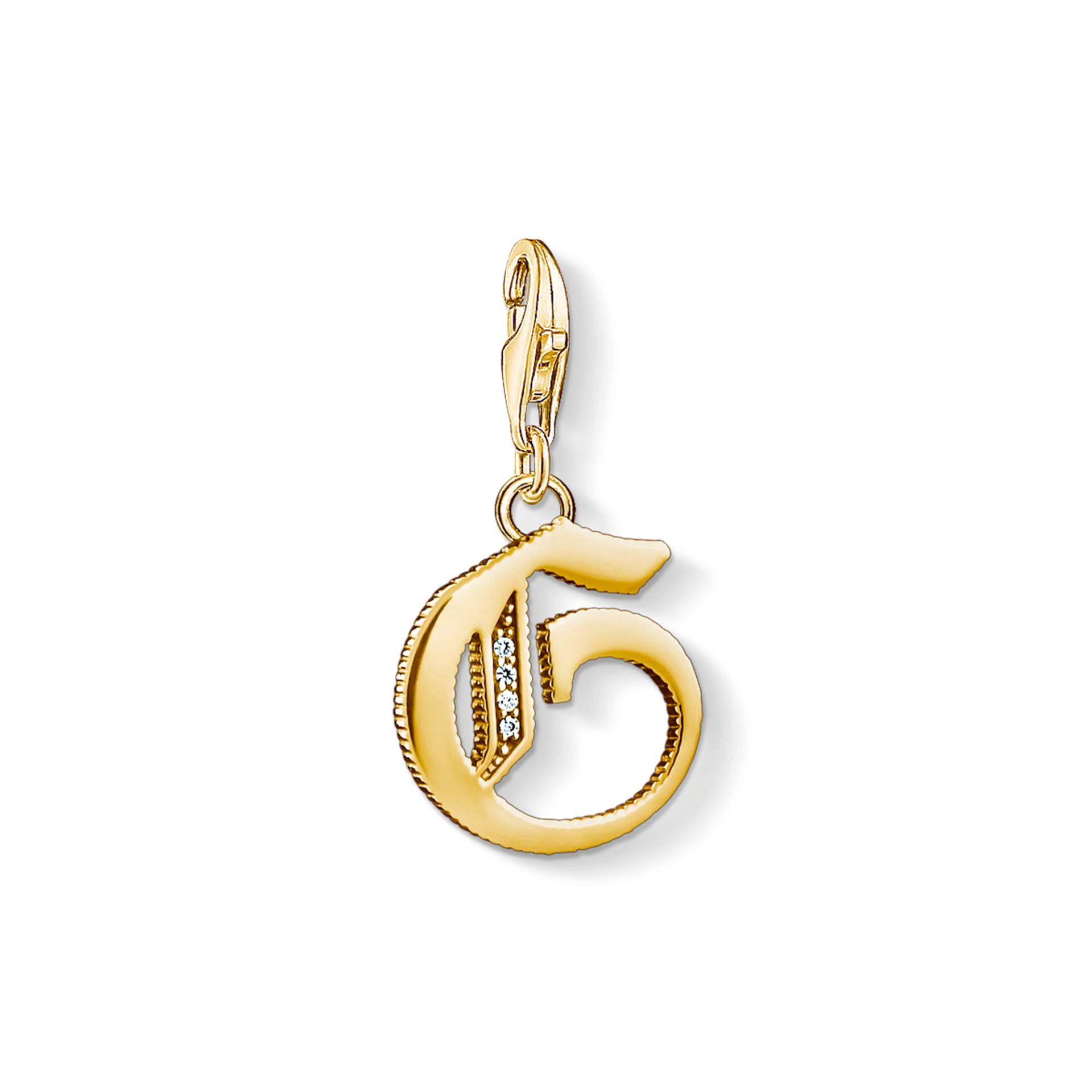 Thomas Sabo Charm-Anhänger Buchstabe G gold gelbgoldfarben 1613-414-39 von Thomas Sabo