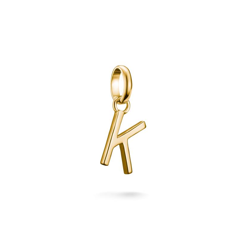 Thomas Sabo Charm-Anhänger Buchstabe K Connect vergoldet gelbgoldfarben CC1217-413-39 von Thomas Sabo