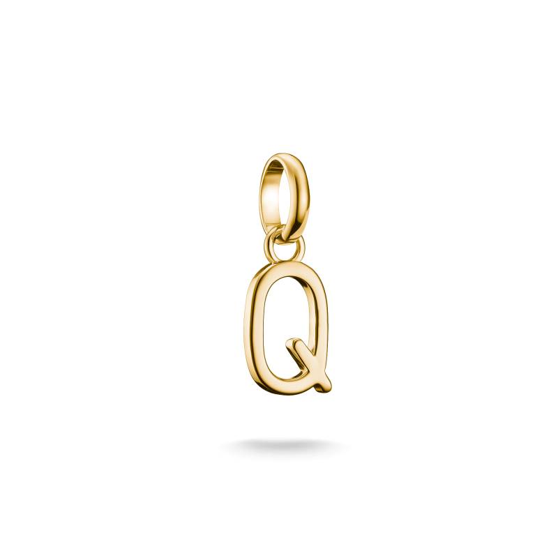 Thomas Sabo Charm-Anhänger Buchstabe Q Connect vergoldet gelbgoldfarben CC1223-413-39 von Thomas Sabo