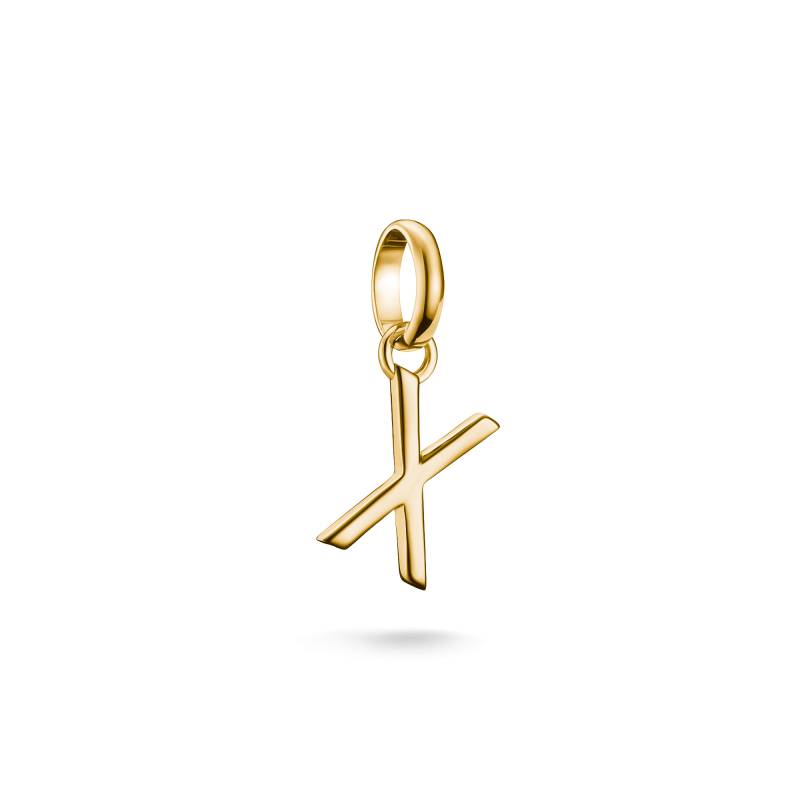 Thomas Sabo Charm-Anhänger Buchstabe X Connect vergoldet gelbgoldfarben CC1230-413-39 von Thomas Sabo