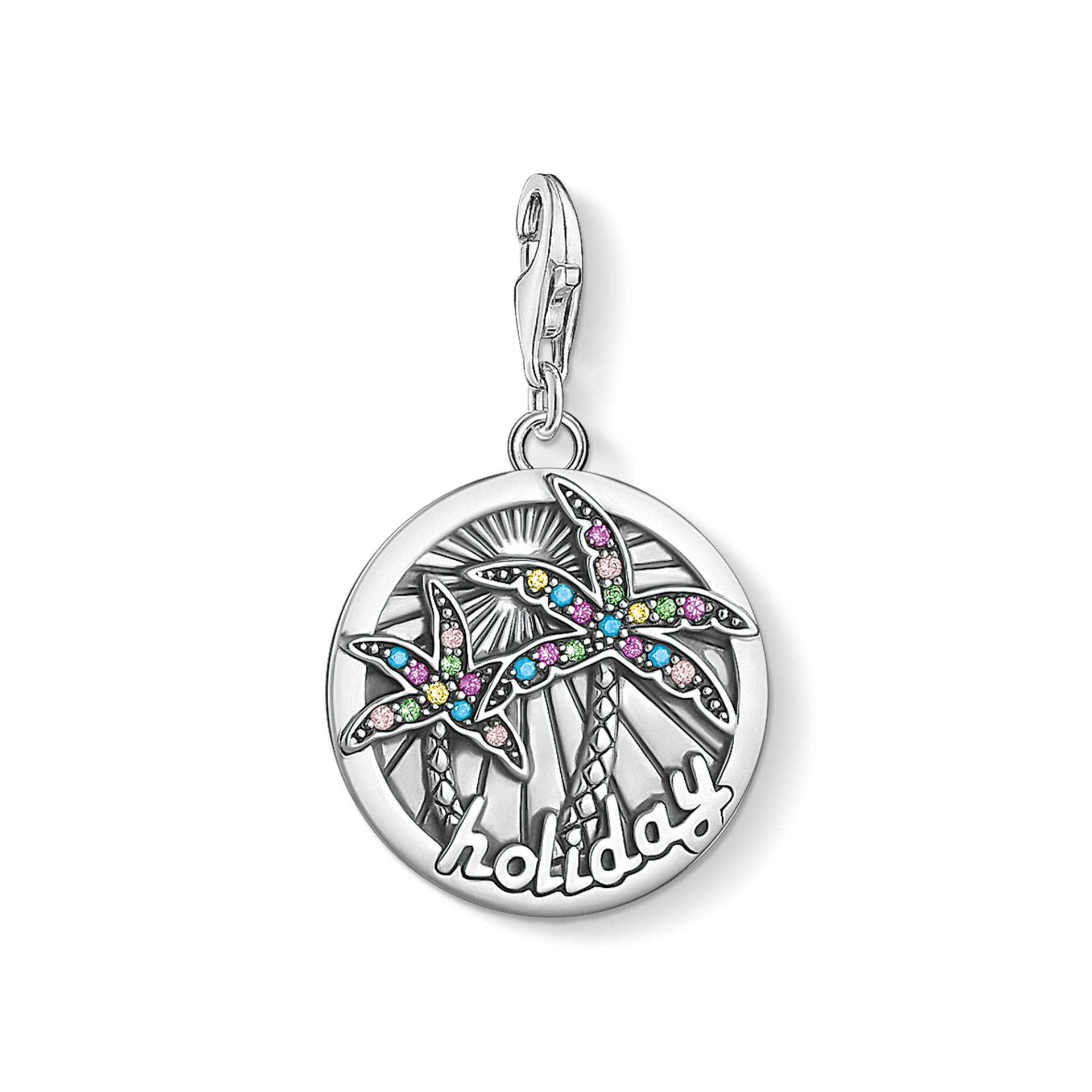 Thomas Sabo Charm-Anhänger Coin Tropical mehrfarbig 1768-342-7 von Thomas Sabo