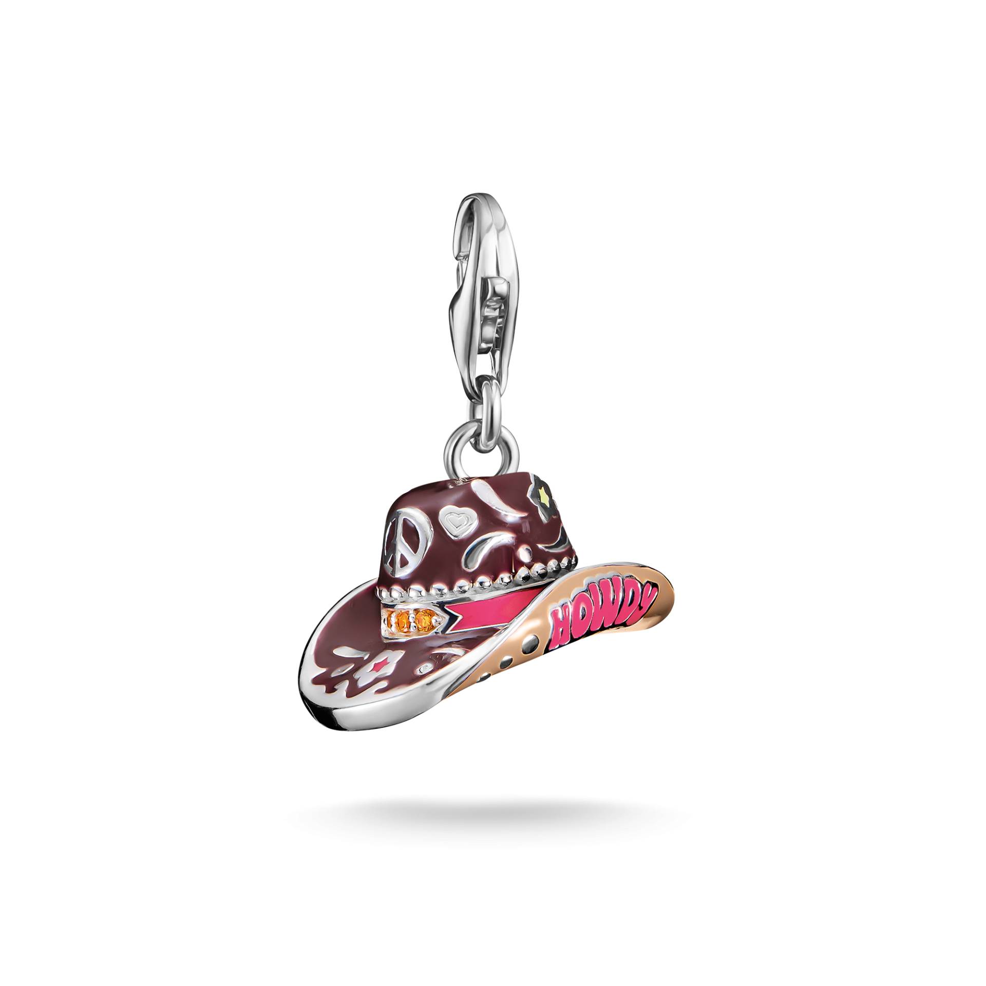 Thomas Sabo Charm-Anhänger Cowboy-Hut Silber mehrfarbig 2216-041-7 von Thomas Sabo