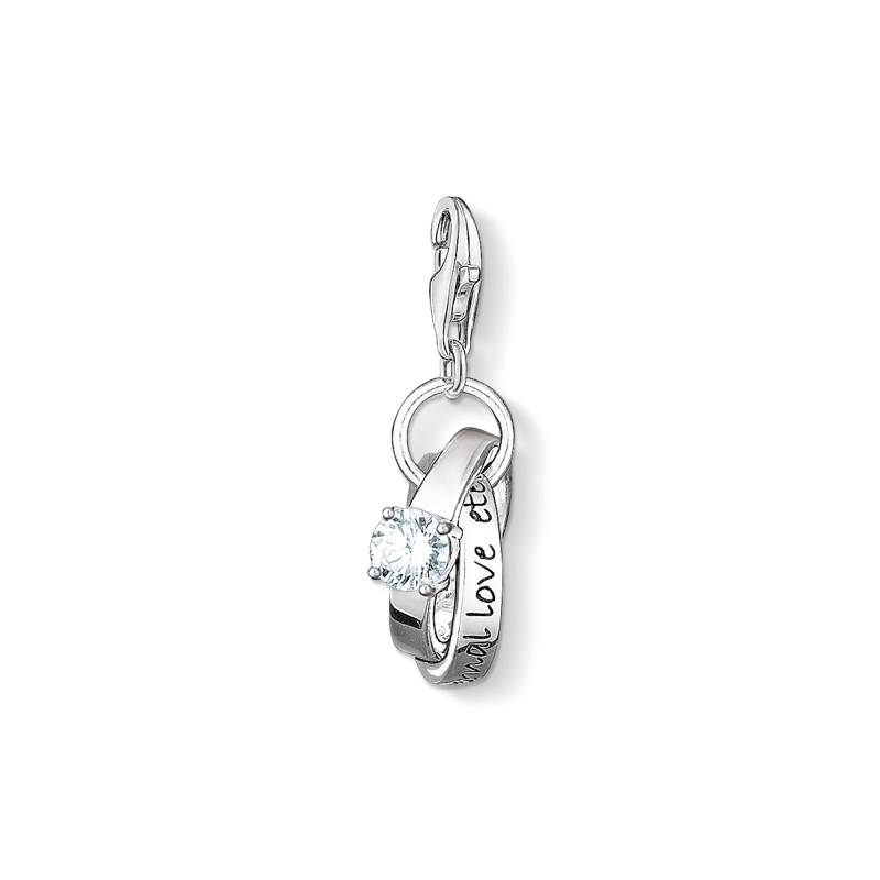 Thomas Sabo Charm-Anhänger Eheringe weiß 0673-051-14 von Thomas Sabo