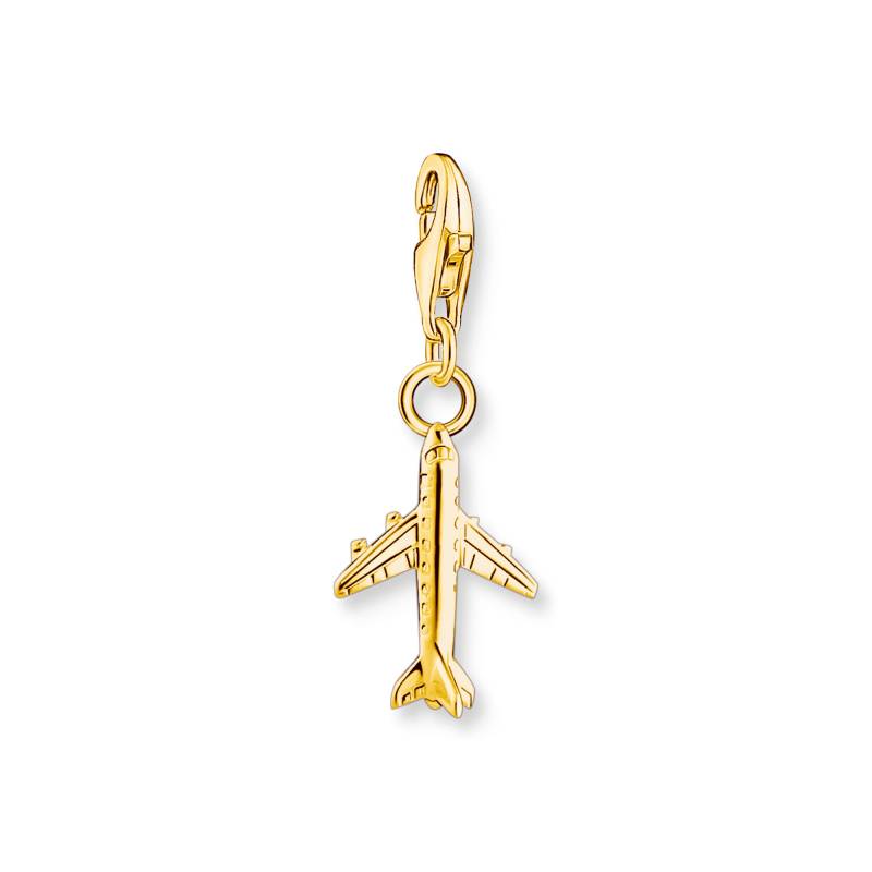 Thomas Sabo Charm-Anhänger Flugzeug vergoldet gelbgoldfarben 2012-413-39 von Thomas Sabo