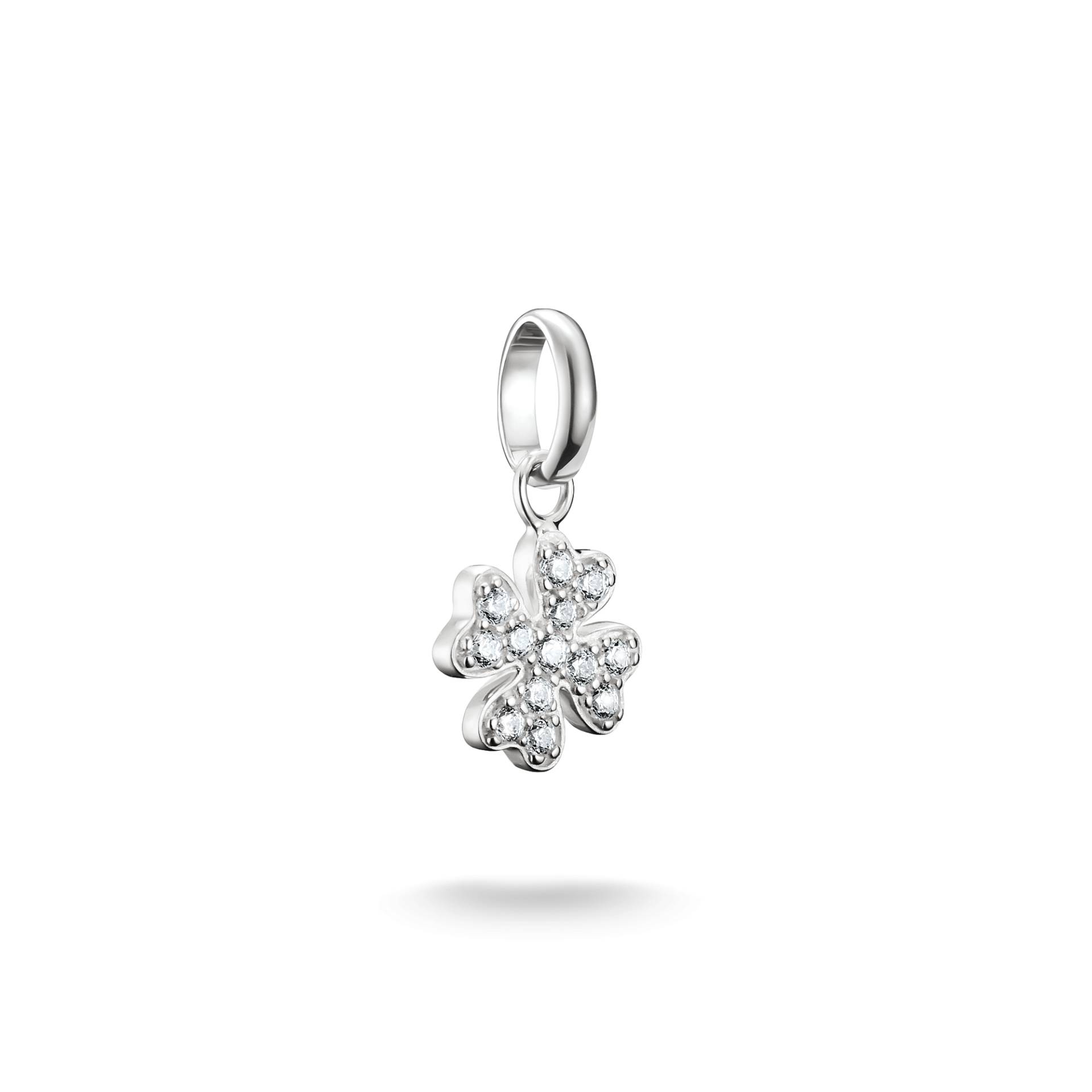 Thomas Sabo Charm-Anhänger Glücksklee mit Steinen Connect Silber weiß CC1281-051-14 von Thomas Sabo