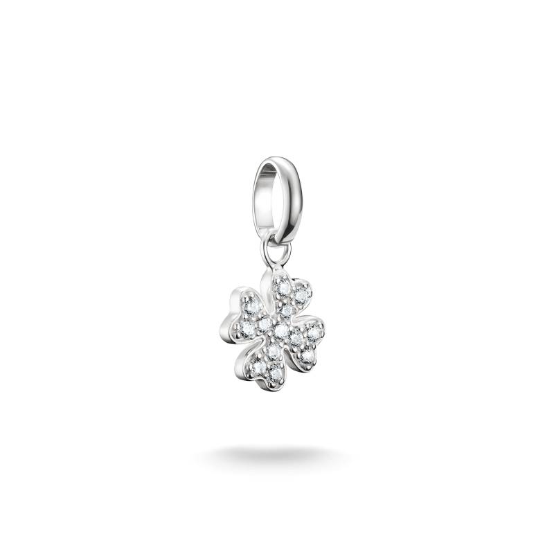 Thomas Sabo Charm-Anhänger Glücksklee mit Steinen Connect Silber weiß CC1281-051-14 von Thomas Sabo