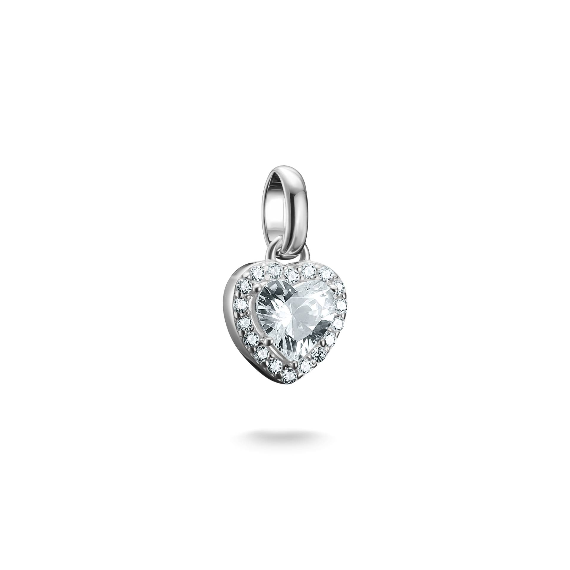 Thomas Sabo Charm-Anhänger Herz mit Steinen Connect Silber weiß CC1278-051-14 Thomas Sabo Charm-Anhänger Herz mit Steinen Connect Silber weiß CC1278-051-14 von Thomas Sabo