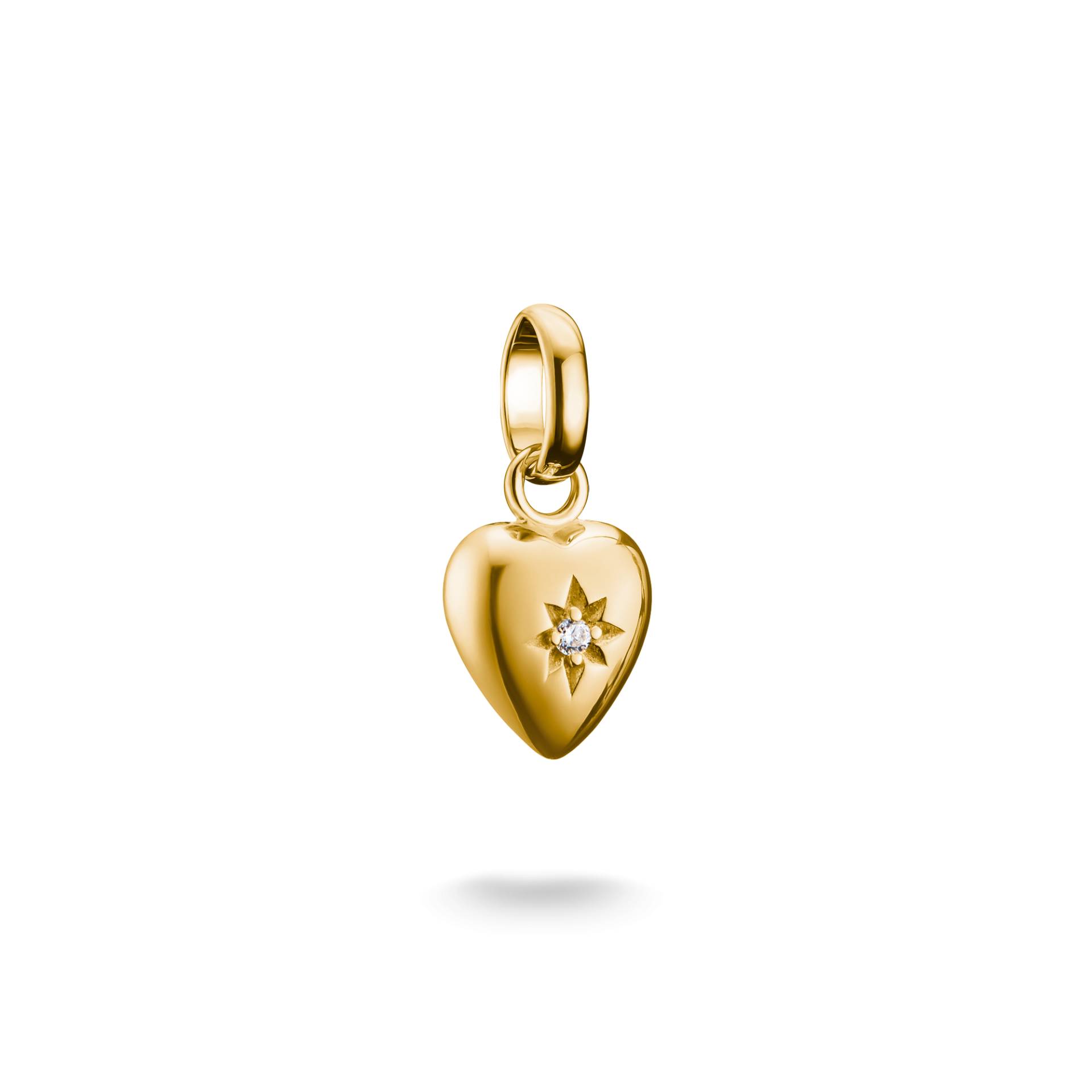 Thomas Sabo Charm-Anhänger Herz mit Stern Connect vergoldet weiß CC1234-414-14 von Thomas Sabo