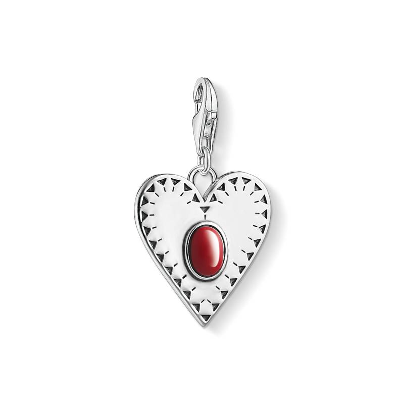 Thomas Sabo Charm-Anhänger Herz roter Stein rot 1683-111-10 von Thomas Sabo