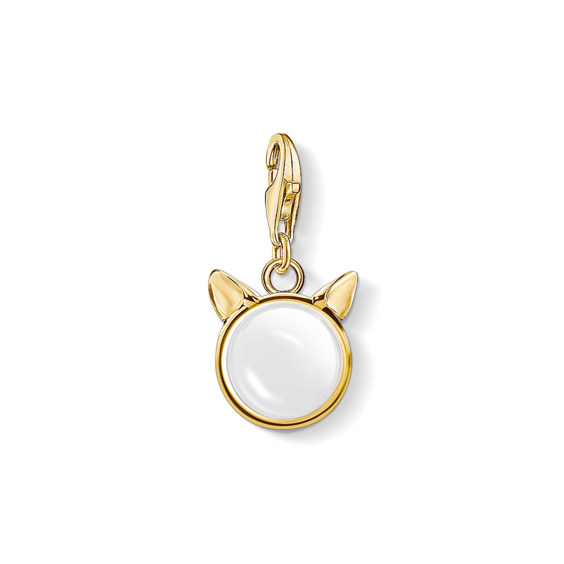 Thomas Sabo Charm-Anhänger Katzenohren gold weiß 1841-413-14 von Thomas Sabo