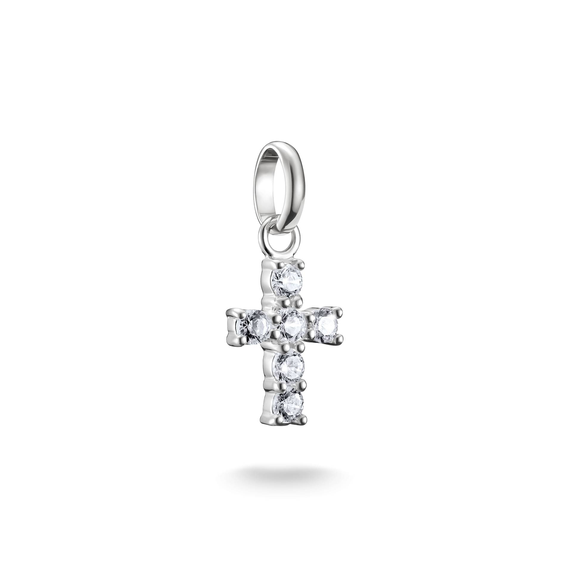 Thomas Sabo Charm-Anhänger Kreuz mit weißen Steinen Connect Silber weiß CC1206-051-14 von Thomas Sabo