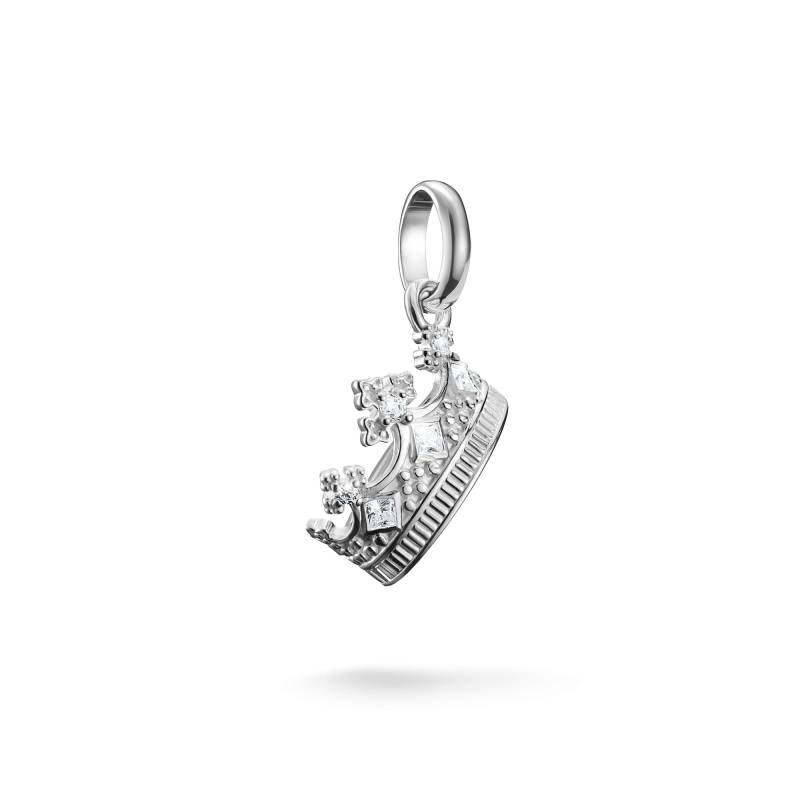 Thomas Sabo Charm-Anhänger Krone mit Steinen Connect Silber weiß CC1247-051-14 von Thomas Sabo