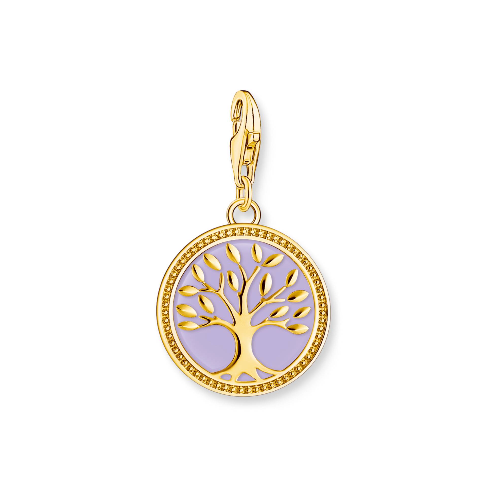 Thomas Sabo Charm-Anhänger Lebensbaum mit violetter Kaltemaille vergoldet violett 2035-427-13 von Thomas Sabo