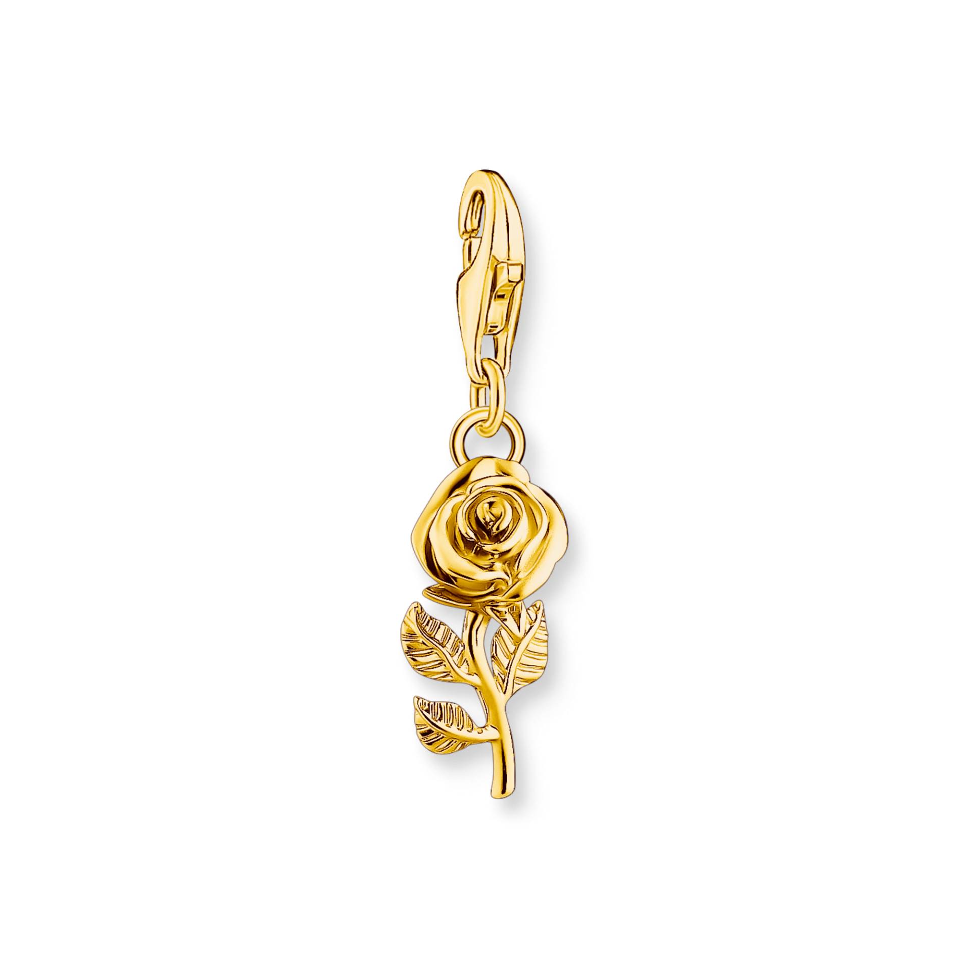 Thomas Sabo Charm-Anhänger Rose vergoldet gelbgoldfarben 2077-413-39 von Thomas Sabo