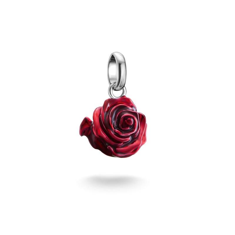 Thomas Sabo Charm-Anhänger Rosenblüte rot Connect Silber rot CC1263-007-10 von Thomas Sabo