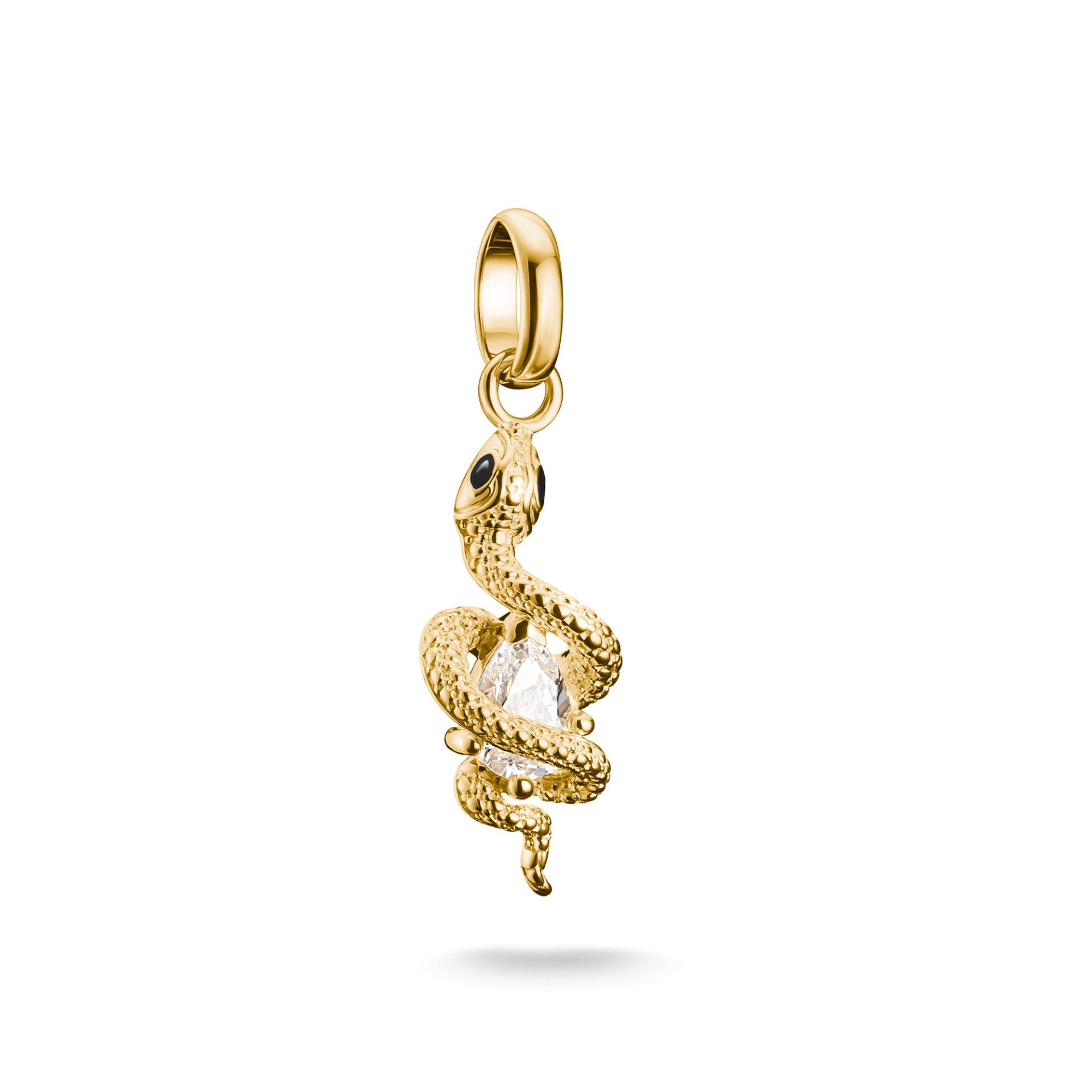Thomas Sabo Charm-Anhänger Schlange mit Stein Connect vergoldet weiß CC1264-565-14 von Thomas Sabo