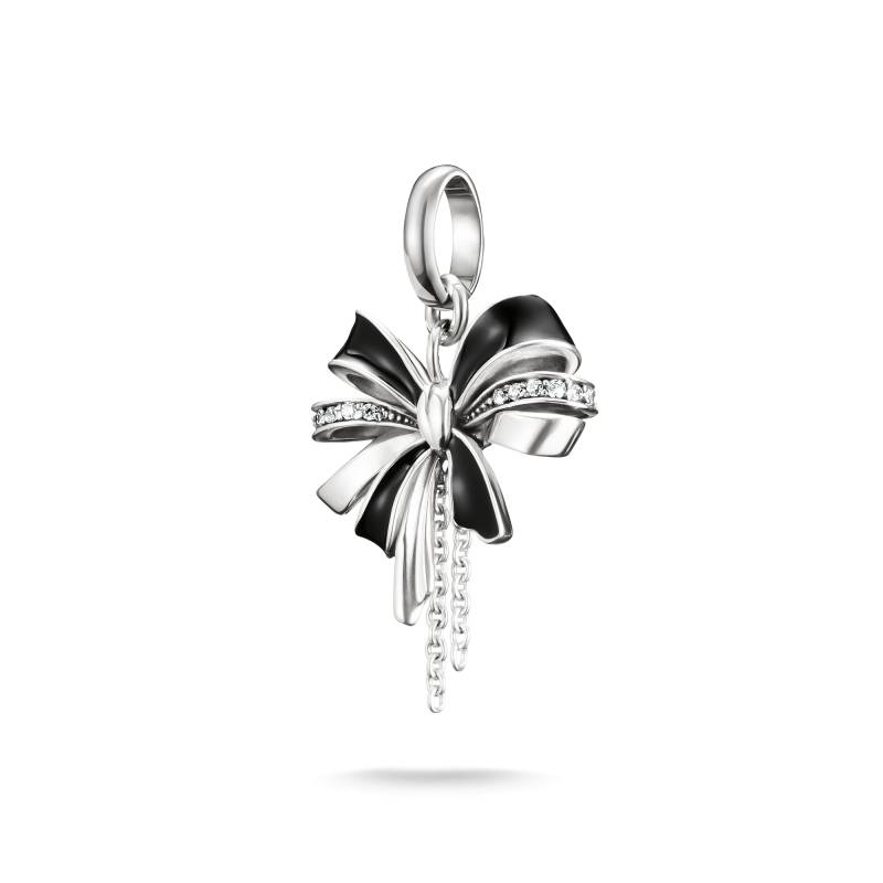 Thomas Sabo Charm-Anhänger Schleife schwarz Connect Silber schwarz CC1288-691-11 von Thomas Sabo