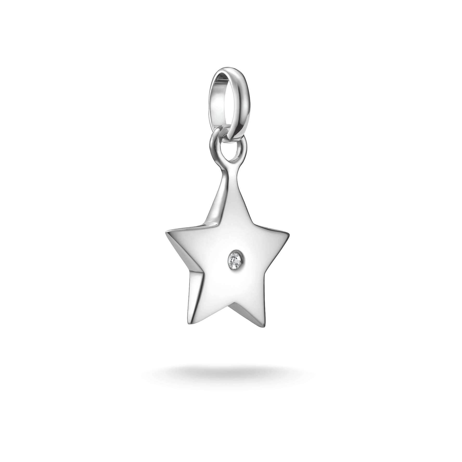 Thomas Sabo Charm-Anhänger Stern mit weißem Stein Connect Silber weiß CC1238-051-14 von Thomas Sabo