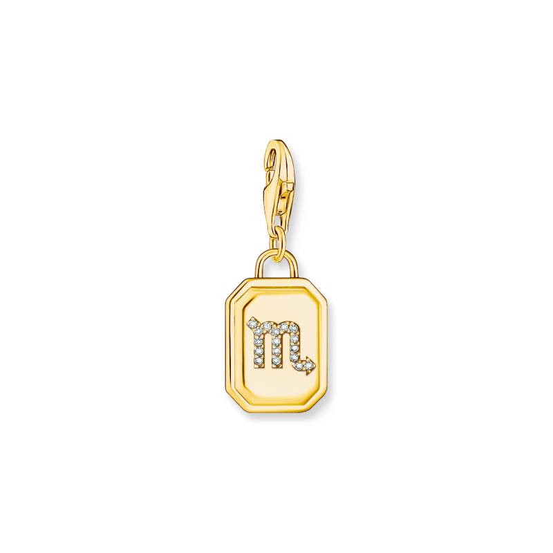 Thomas Sabo Charm-Anhänger Sternzeichen Skorpion mit Steinen vergoldet gelbgoldfarben 2160-414-39 von Thomas Sabo