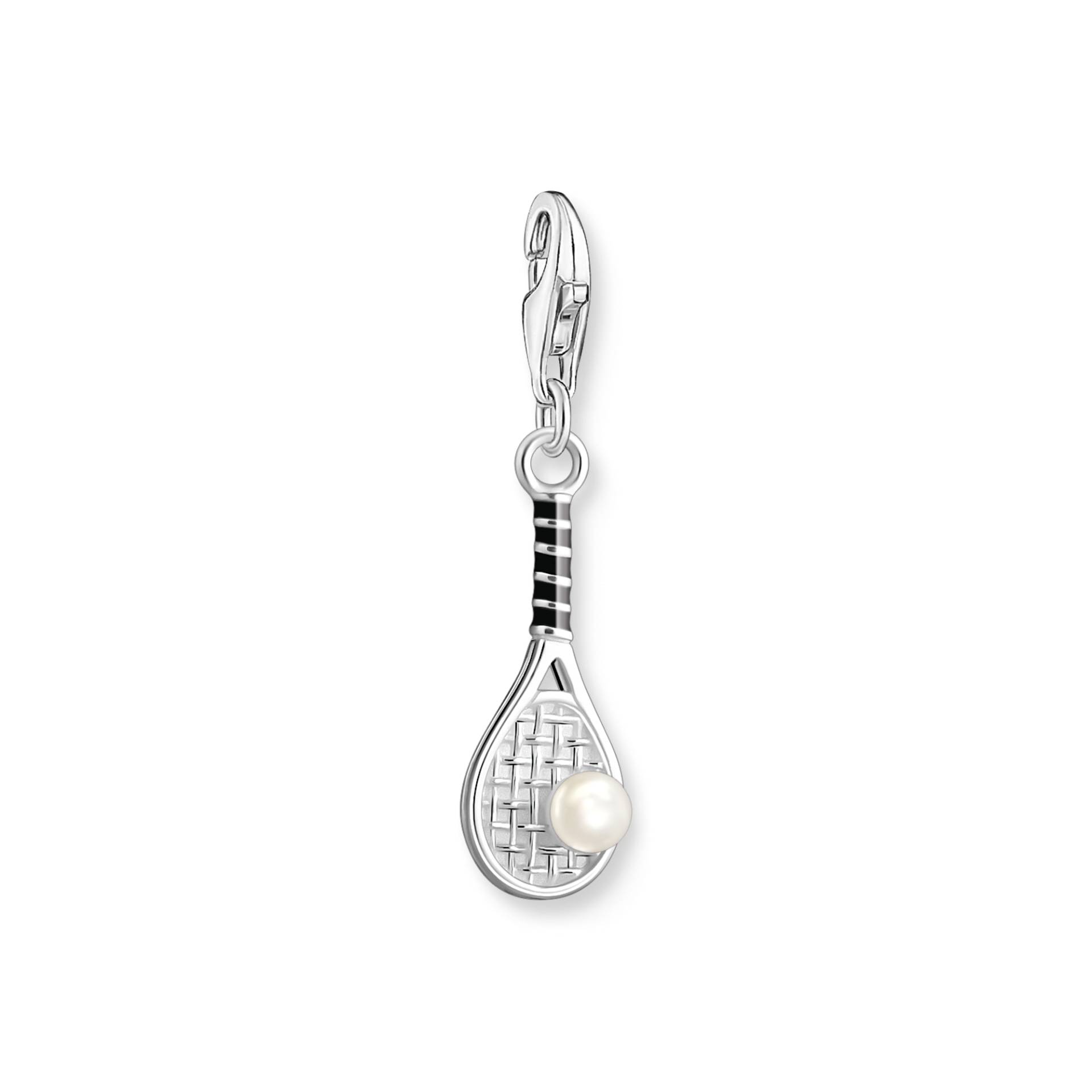 Thomas Sabo Charm-Anhänger Tennisschläger mit weißer Perle Silber silberfarben 2173-158-21 von Thomas Sabo
