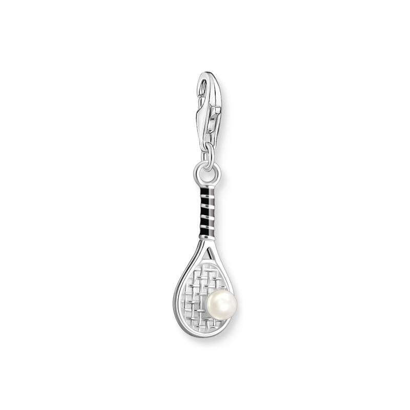 Thomas Sabo Charm-Anhänger Tennisschläger mit weißer Perle Silber silberfarben 2173-158-21 von Thomas Sabo